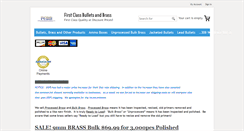 Desktop Screenshot of firstclassbulletsandbrass.com